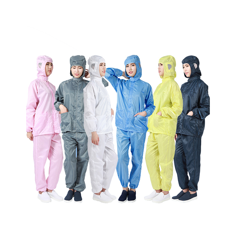 سترة ESD مع قبعة ESD والسراويل